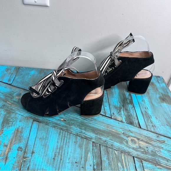 Emilie Karston Faux Suede Lace Up Heels Size 36 - Picture 5 of 10